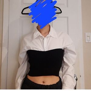 Zara black sweater top NWOT